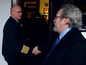 Rep Guttenberg meeting with Steese Volunteer Fire Department Chief Flynn