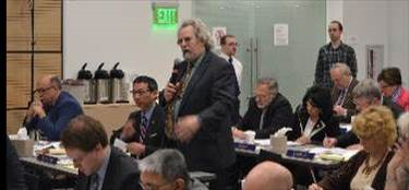 Rep. Guttenberg addresses the second special session of the Alaska State Legislature at the Anchorage Legislative Information Office