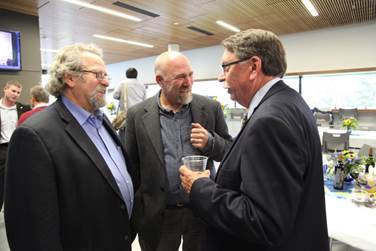 Rep. Guttenberg, Rep. Wool and Brian Rogers Sharing a Laugh