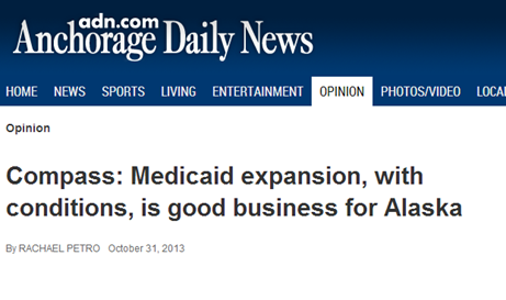 In a recent opinion piece, Alaska State Chamber of Commerce president Rachael Petro wrote how Medicaid expansion is ?good business?