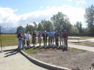 Groundbreaking with the YMCA Board and Sen. Meyer.