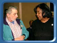 Sen. Davis speaks with constituents