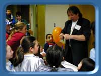 The Balloon Man entertained scores of children.