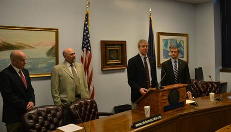 Matt and other members of the Independent Democratic Coalition at last week’s press conference 