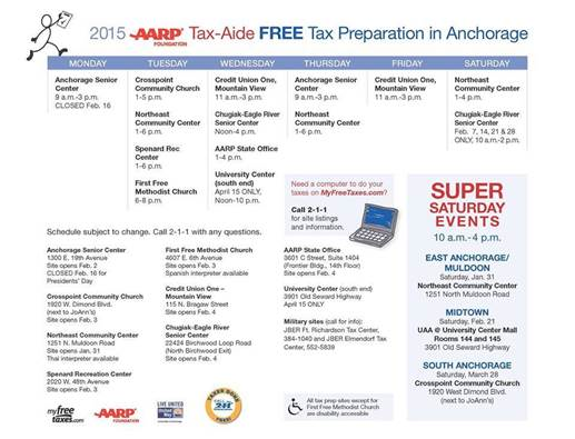 Thanks to the Anchorage Ombudsman for this helpful tax preparation calendar! 