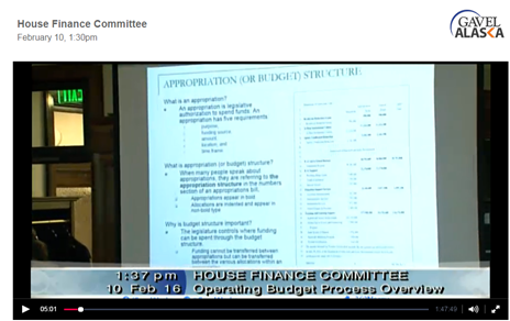 The House Finance Committee hosted a “Budget 101” meeting on Wednesday, that you can watch here. 