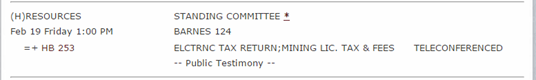 On Friday at 1pm, the House Resources Committee is taking public testimony on the increase in mining taxes