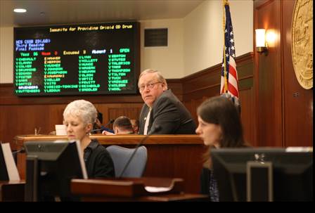 The voting board as Senate Bill 23 passes the House Floor.