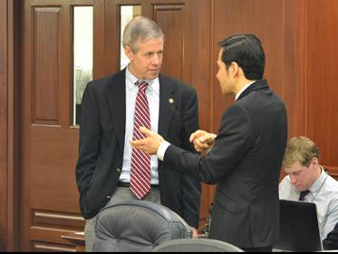 Rep. Foster and Rep. Claman discuss the budget on the House Floor. 