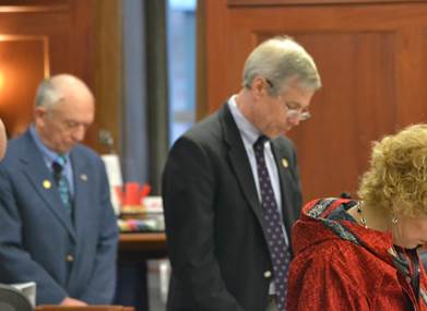 At the start of each Floor Session, a member of the House leads the body in an invocation. It was my pleasure to lead the invocation last Friday.