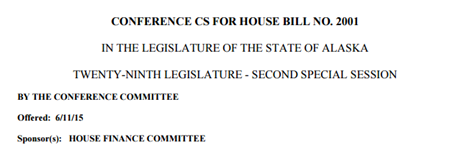 HB2001 bill letterhead