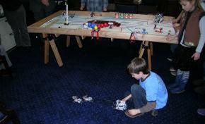 Showing off a robotic dogsled!