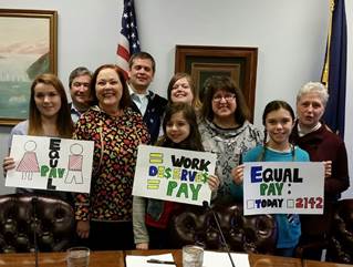 Equal pay bill press conference