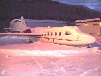 snowed in guv jet