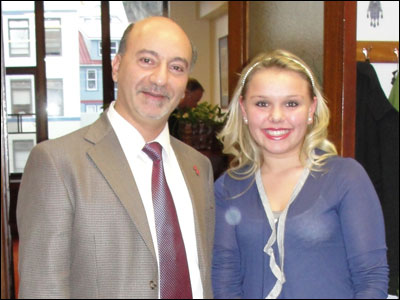 Rep. Gara with foster youth and UAA student Sarah Redmon