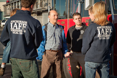Rep. Gara learns from the Anchorage Fire Department