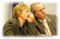 House Minority Leader Kerttula and Rep Gutenberg during a press conference