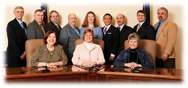 Members   of the Democratic House Minority, Top row left to right: Rep. Peterson (Dist   19), Rep Doogan (Dist 25), Rep Guttenberg (Dist 8), Rep Gruenberg (Dist 20), Rep   Holmes (Dist 26), Rep Kawasaki (Dist 9), Rep Gara (Dist 23), Rep Tuck (Dist 29),   Rep Miller (Dist 7) Bottom   row left to right: Minority Whip Gardner (Dist 24), Minority Leader Kerttula   (Dist 3), Rep Cissna (Dist 22)