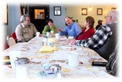 Representative Guttenberg and Senator Thomas talk with constituents in Cantwell