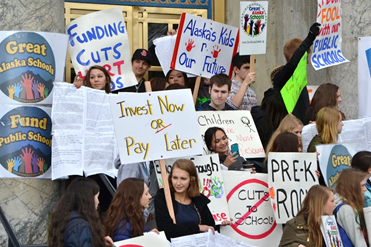 Education Rally on the Steps of the Capitol in support of reversing the budget cuts
