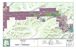 Draft route from mainline into Fairbanks, click on image to enlarge