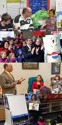 Alaska House Democratic Caucus members showing support for Alaska Schools