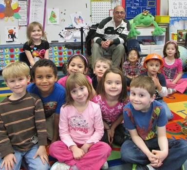 Meeting with kindergartners from Tudor Elementary School
