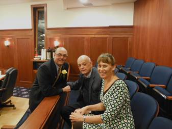 My wife, Donna, and father, Joe, after my Oath of Office