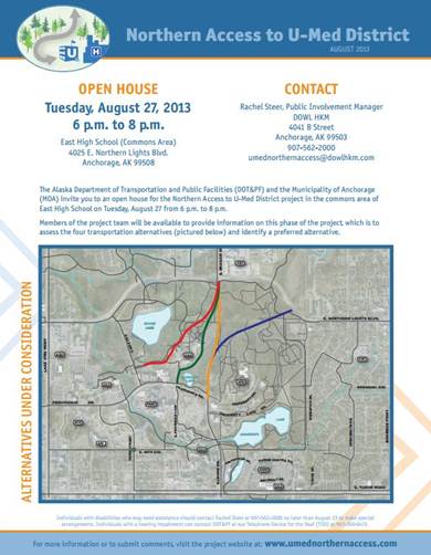 Don?t miss the first public meeting discussing the Northern Access Road! Tuesday August 27th from 6 to 8pm at East High School (commons area)