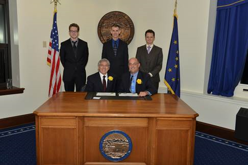 Taking my Oath of Office with Lt. Governor Mallott