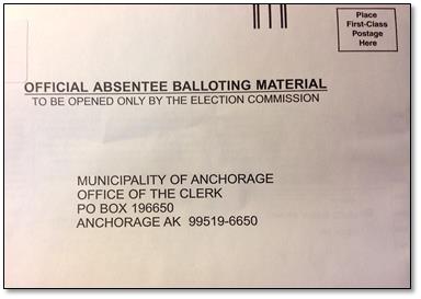 I?ll be voting by mail from Juneau, but don?t forget that the Anchorage Municipal election is April 1st ? early voting has begun at City Hall, Loussac Library, and Chugiak Senior Center!