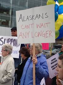 Supporters of Medicaid expansion and public education held rallies at the new LIO