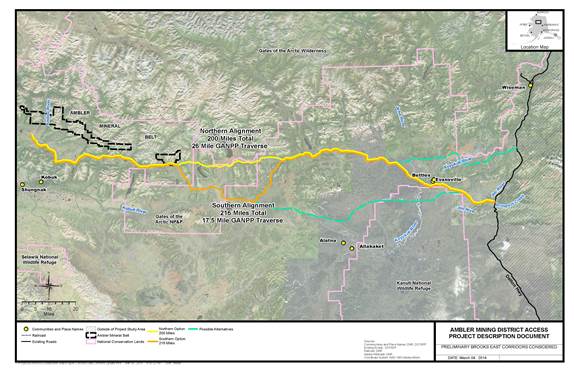 Map of the proposed road route