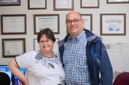 Rep. Josephson and Lucy Odden at her USFW office