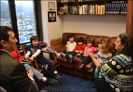 From Pre-K to UA, Rep. Kawasaki meets with Best Beginnings and UAF students during the 27th Legislative session in Juneau. 