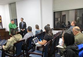 UAF Bristol Bay Campus students participate in mock legislative hearing in the Capitol
