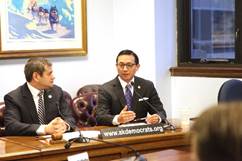 Minority Leader Chris Tuck and me at Caucus this week