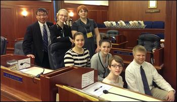 North Pole Middle School students and Teacher, Pat Frymark, visited the capital for the Alaska Close Up Academy.