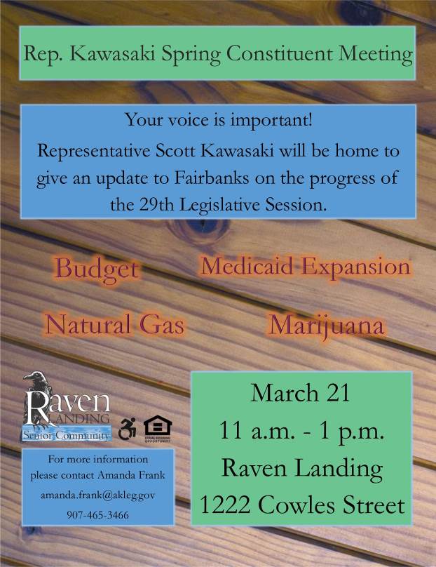 Rep. Kawasaki's Spring Constituent Meeting