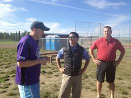 Visiting baseball fields