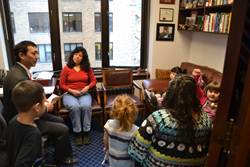 young office visitors