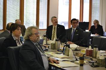 Rep. Kawasaki during a presentation on mining taxes in House Finance Committee