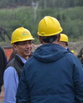 Discussing construction