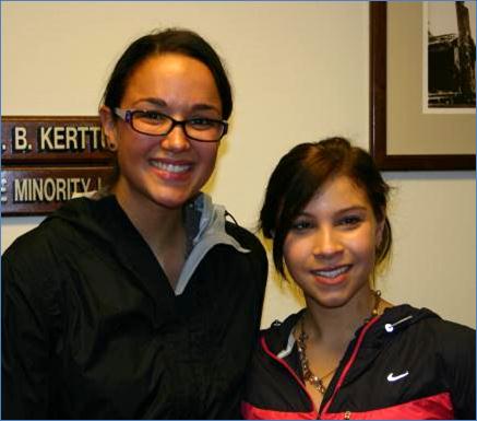 Two former interns stopped by my office to say hello. Natalie Hale is working on her medical degree and Tabitha Williams is a graduate of the University of Alaska and serves as the Senate Assistant Sgt. At Arms.