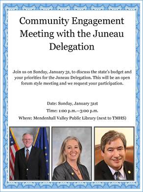 Sunday, January 31, 1-3, Community Meeting at the Valley Public Library