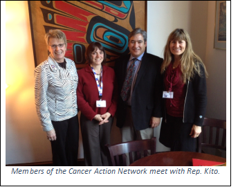 Members of the Cancer Action Network meet with Rep. Kito