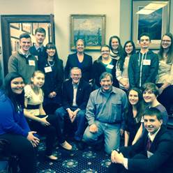 Rep. Kito and the Juneau Delegation meet with Youth Advocacy Group.