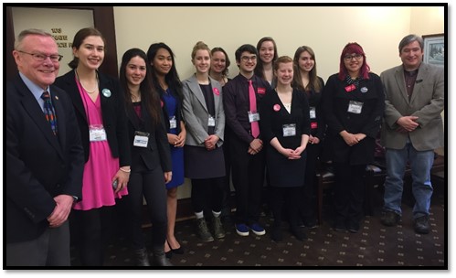 February 17, 2016: Sen. Egan and I met with the Planned Parenthood Teen Council – it’s a pleasure to hear from the next generation of engaged citizens.