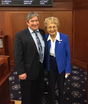 March 25, 2016: It was a pleasure to welcome Selina Everson to the House Floor as she offered the daily prayer.