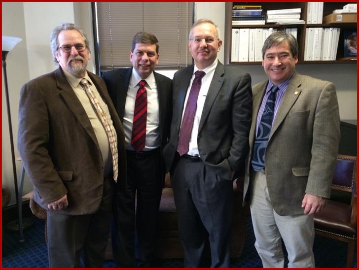 Rep. Sam Kito III met with Senator Mark Begich along with Bush Caucus members Rep. Bryce Edgmon and Rep. David Guttenberg